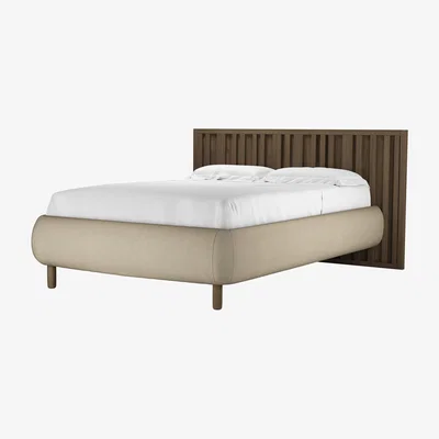 Sofa.com Florence Double Bed in White Sands Soft Chenille - sofa.com