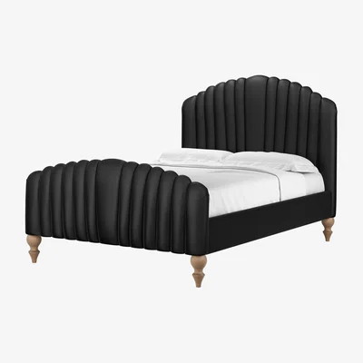 Sofa.com Bella Double Bed in Smoke Soft Leather - sofa.com