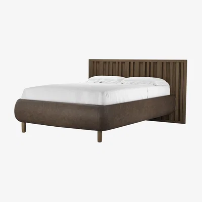 Sofa.com Florence Double Bed in Walnut Antique Leather - sofa.com