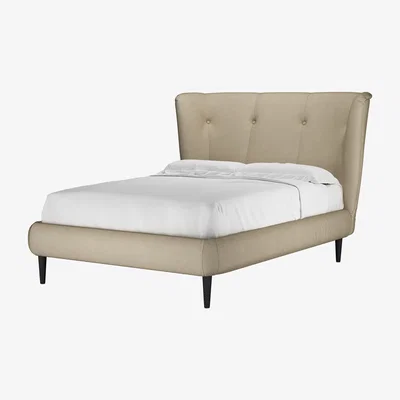 Sofa.com Audrey Double Bed in White Sands Soft Chenille - sofa.com