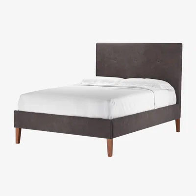Sofa.com Avery 130cm Double Bed in Shale Aquaclean Clever Velvet