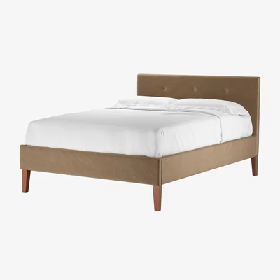 Sofa.com Avery 100cm Double Bed in Spiced Latte Cotton Matt Velvet