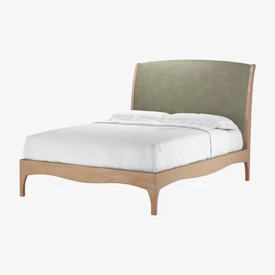 Sofa.com Emilia Double Bed in Matcha Powdered Leather - sofa.com