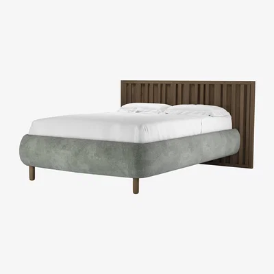 Sofa.com Florence Double Bed in Moonstone Speckled Chenille