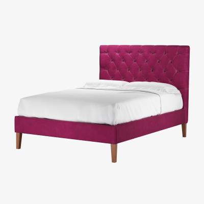 Sofa.com Rosalie 130cm Double Bed in Persian Rose Smart Velvet