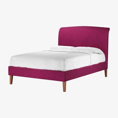 Sofa.com Thea Double Bed in Persian Rose Smart Velvet