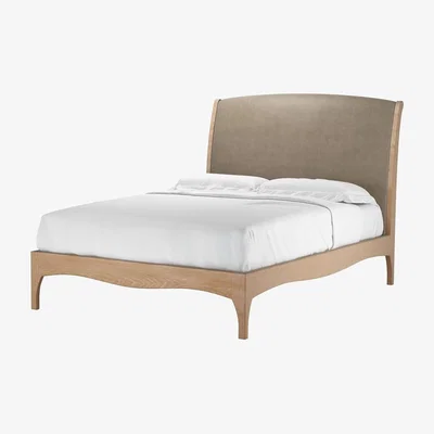 Sofa.com Emilia Double Bed in Pewter Grain Leather - sofa.com