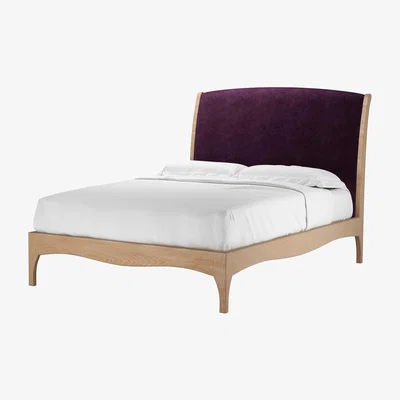 Sofa.com Emilia Double Bed in Plum Smart Velvet - sofa.com