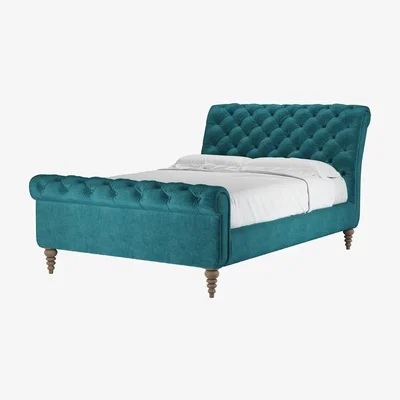 Sofa.com Knightsbridge Double Bed in Neptune Smart Velvet - sofa.com