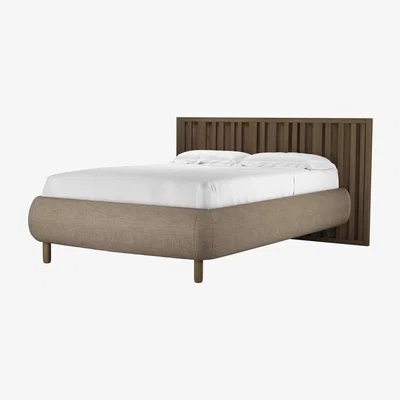Sofa.com Florence Double Bed in Greige Florence Textured Weave