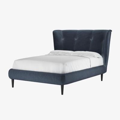 Sofa.com Audrey Double Bed in Skyfall Cotton Matt Velvet