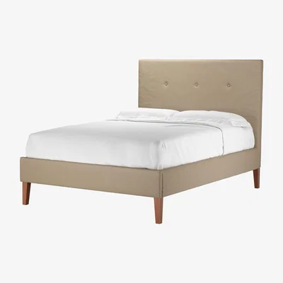 Sofa.com Avery 130cm Double Bed in Coconut Soft Leather - sofa.com