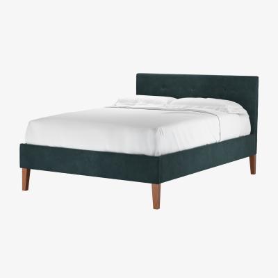 Sofa.com Avery 100cm Double Bed in Deep Forest Aquaclean Clever Velvet