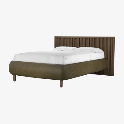 Sofa.com Florence Double Bed in Dark Moss Antique Leather - sofa.com