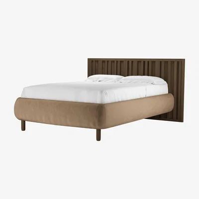Sofa.com Florence Double Bed in Spiced Latte Cotton Matt Velvet