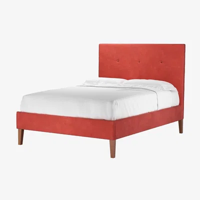 Sofa.com Avery 130cm Double Bed in Wild Raspberry Smart Velvet - sofa.com