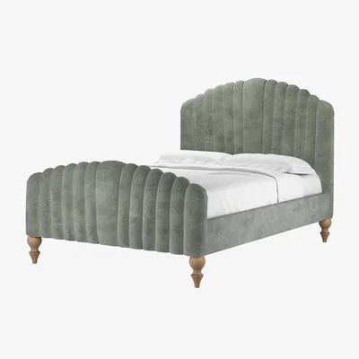 Sofa.com Bella Double Bed in Moonstone Speckled Chenille