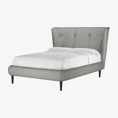 Sofa.com Audrey Double Bed in Mushroom Heathland Weave - sofa.com