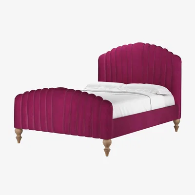 Sofa.com Bella Double Bed in Persian Rose Smart Velvet