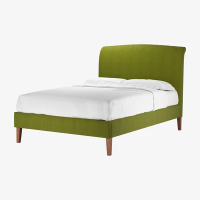 Sofa.com Thea Double Bed in Vine Leaf Organic Smart Cotton