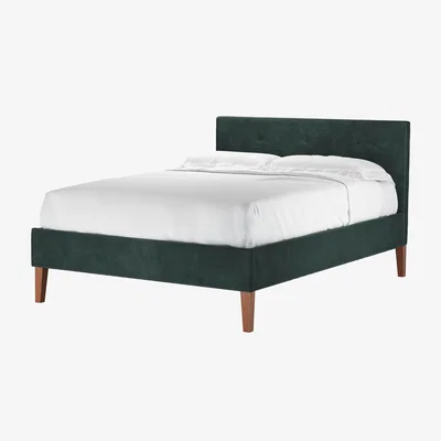 Sofa.com Avery 100cm Double Bed in Smokey Green Cashmere Velvet