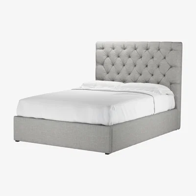 Sofa.com Rosalie 130cm Double Ottoman Bed in Marble Silky Jacquard Weave - sofa.com