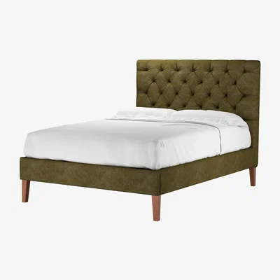 Sofa.com Rosalie 130cm Double Bed in Forest Soft Chenille - sofa.com