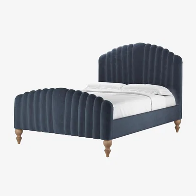 Sofa.com Bella Double Bed in Skyfall Cotton Matt Velvet