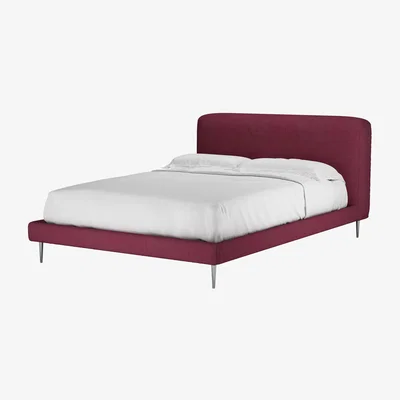 Sofa.com Lucy Double Bed in Boysenberry Brushed Linen Cotton - sofa.com
