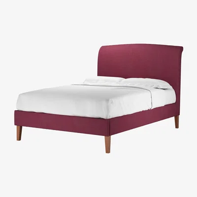 Sofa.com Thea Double Bed in Boysenberry Brushed Linen Cotton - sofa.com