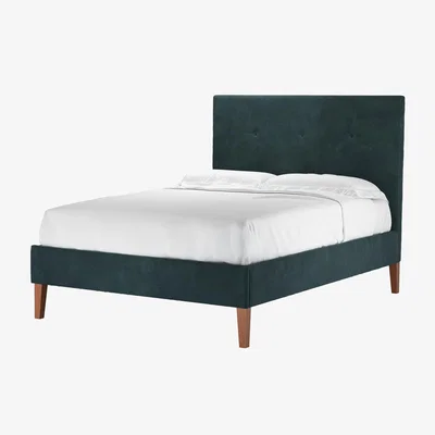 Sofa.com Avery 130cm Double Bed in Deep Forest Aquaclean Clever Velvet