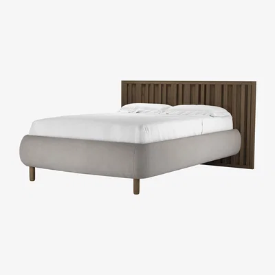 Sofa.com Florence Double Bed in Nimbus Aquaclean Clever Velvet