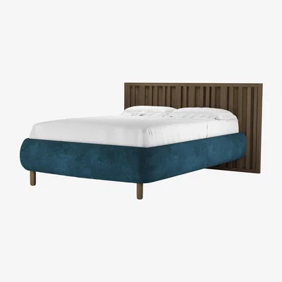 Sofa.com Florence Double Bed in Mineral Mist Speckled Chenille