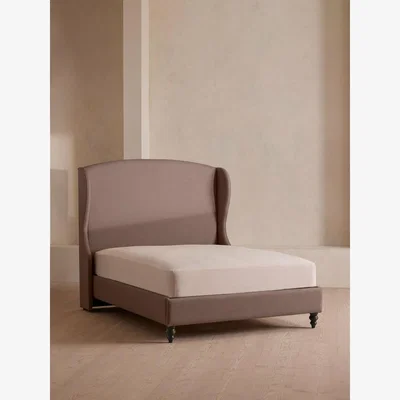 Soho Home Rivas Bed, Double, Linen, Mushroom