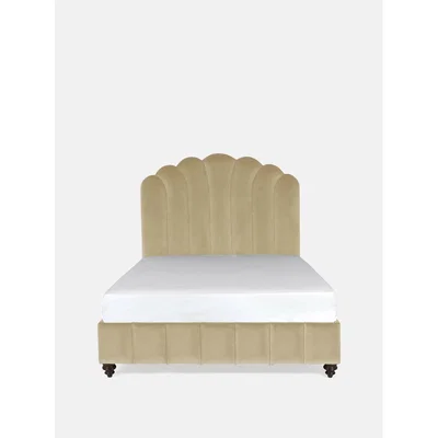 Soho Home Manette Bed, Double, Velvet Cream
