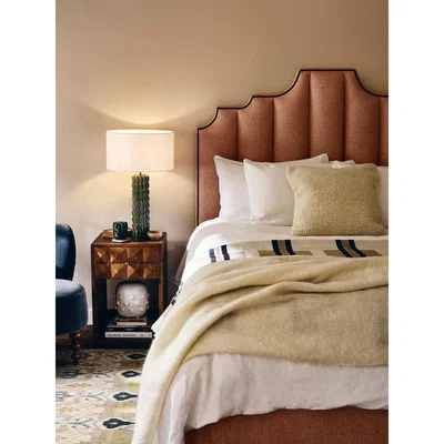 Soho Home Gerrard Bed, Double, Linen Dahlia