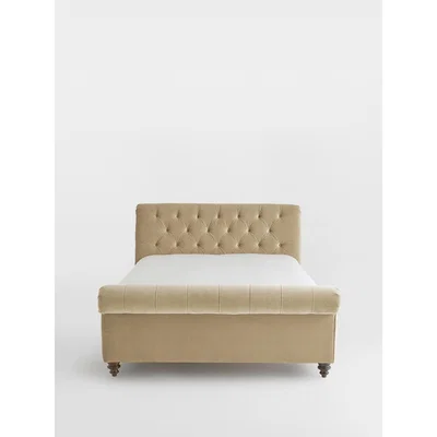 Soho Home Foxcote Bed, Double, Velvet Cream