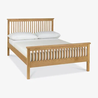 Teddy Beau Bentley Atlanta High Foot Bedstead Oak Bed / Double