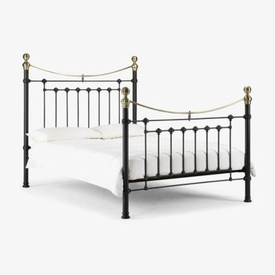 Teddy Beau Julian Bowen Victoria Bed / Stone White With Brass / Double