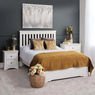 Woods Furniture Didcot Slatted Bed Frame - White Double 46