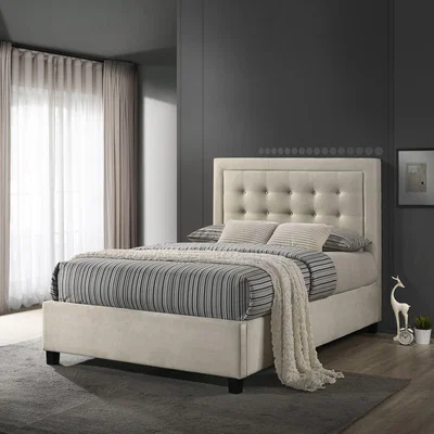 Woods Furniture Camila Ottoman Double Bed - Cream