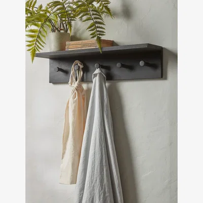 Cox and Cox Wooden Coat Rack - Black