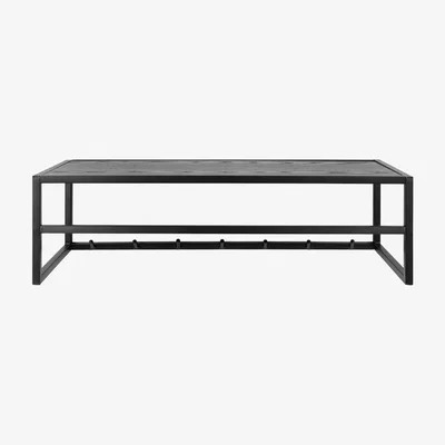 Cult Furniture £10  Off  Seaford Coat Rack, Black Ash Effect