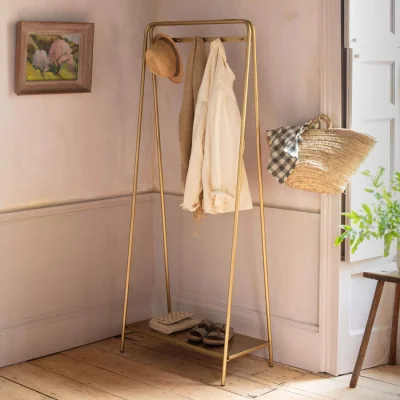 Graham & Green Antique Brass Coat Rack
