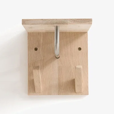 La Redoute Slofia Light Oak 2-Hook Wall Coat Rack