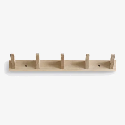 La Redoute Selfrid Oak Coat Rack with 5 Hooks