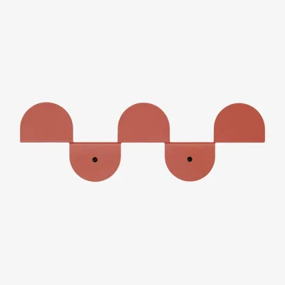 Made in Design Vibes Wall coat rack metal red / L 37.3 cm - NOBODINOZ