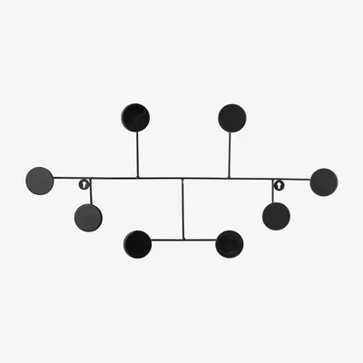 Made in Design Fia Wall coat rack metal black / Metal - L 75 x H 39 cm - Bloomingville
