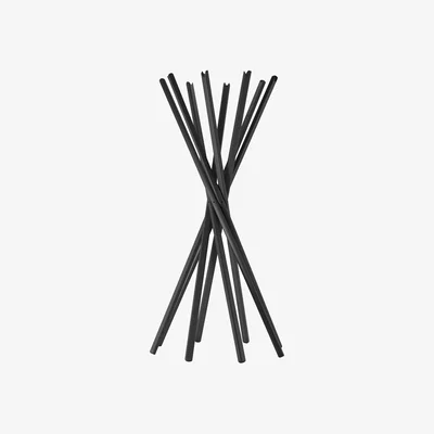 Made in Design Sciangai Standing coat rack wood black / Wood - Folding - Zanotta