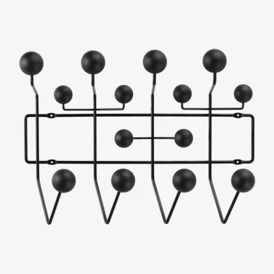 Made in Design Hang it all Wall coat rack wood black / Eames (1953) - Vitra